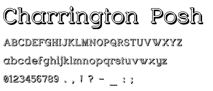 Charrington Posh font